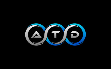ATD Letter Initial Logo Design Template Vector Illustration