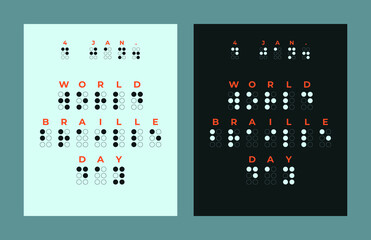 World Braille Day Greeting Card, Social Media Post
