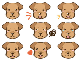 エアデールテリア（ウェルシュテリア・アイリッシュテリア）の表情顔アイコン