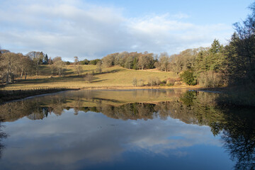 Fototapeta na wymiar Scottish landscape. Located at Penicuik park 10 miles south of Edinburgh.