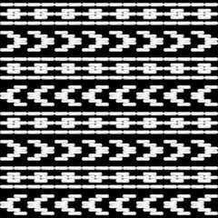 A mosaic of striped geometric figures. Ethnic boho ornament. Seamless pattern. Design with manual hatching. Textile. Vector illustration for web design or print. - 477288916