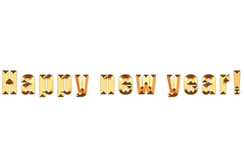 Happy new year gold color