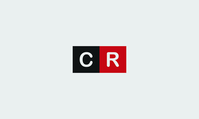 Initial letter CR uppercase modern logo design template elements. Vector