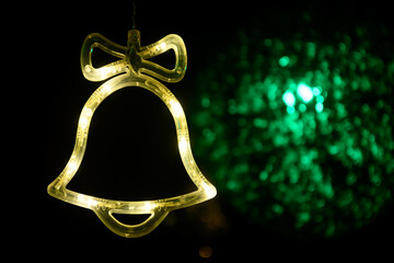Lighting bell shape of festival Christmas