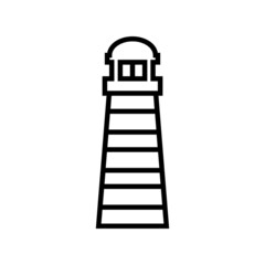 Lighthouse line icon, vector logo isolated on white background