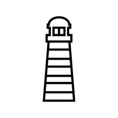 Lighthouse line icon, vector logo isolated on white background