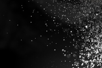 Black bokeh blur abstract background. Christmas and New year