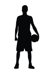 Soccer player in field silhouette vector isolated. Football player.