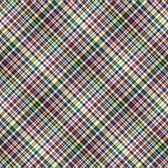 Rainbow Diagonal Plaid Tartan textured Seamless Pattern Design