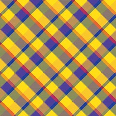 Rainbow Diagonal Plaid Tartan textured Seamless Pattern Design