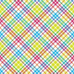 Rainbow Diagonal Plaid Tartan textured Seamless Pattern Design