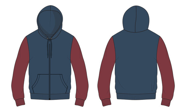 navy blue hooded jacket