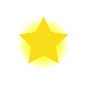 Shining yellow star icon. Christmas symbol. Award sign. Premium logo. Holiday decor. Vector illustration. Stock image. EPS 10.