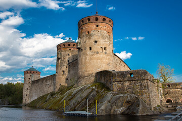 Fototapeta na wymiar Fortress in the city of Savonlinna in Finland