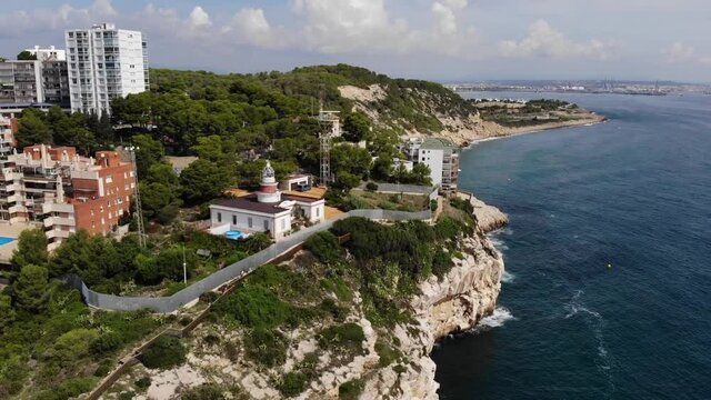 Cap Salou maritime lighthouse Costa Daurada Tarragona Spain