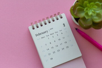 Calendar for February 2022 for planning and management.