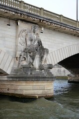 Stone bridges over the river Seine in Paris