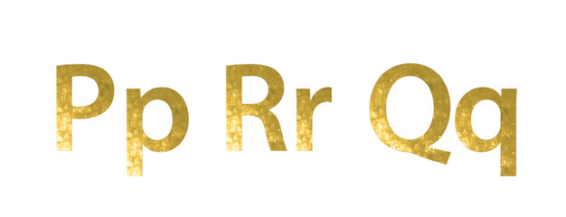 Vector golden alphabet.