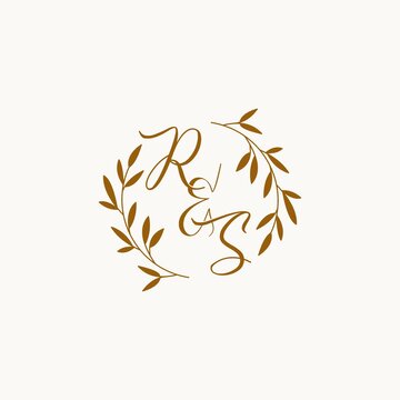 RS initial wedding monogram logo