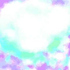 Cloud Watercolor Colors. Vector Illustration of Hand Drawn Splashes.