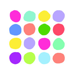 Color Circles Abstract Set. Vector Illustration of Modern Poster.