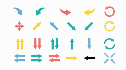 Arrow icon vector set. Vector isolated illustration