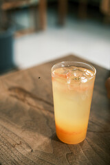 Ice drinks on the table