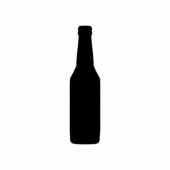 Beer bottle icon isolated on white background. Glass alcohol drink bottle sign, Vector illustration