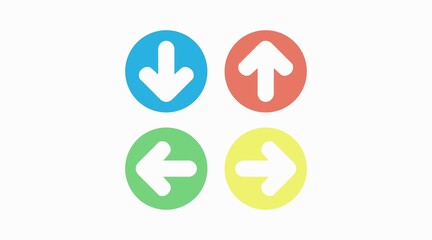 Arrows Icon Set. Vector isolated flat editable illustrations