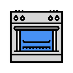 gas range color icon vector. gas range sign. isolated symbol illustration