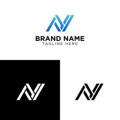 Initial NY YN modern monogram and elegant logo design, Professional Letters Vector - obrazy, fototapety, plakaty
