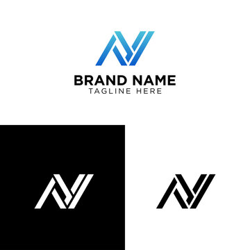 Initial NY YN modern monogram and elegant logo design, Professional Letters Vector