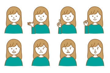 女性 人物 イラスト ベクター AI 素材