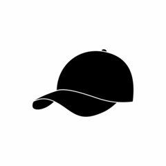 Baseball cap icon isolated on white background. Summer hat icon, stylish sports headwear, an athletic accessory that protects your head from the sun. Vector illustration