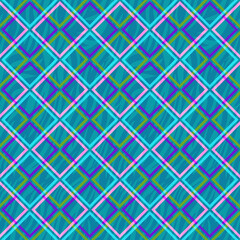 Diagonal Squares Plaid Pattern Abstract Zebra Stripes Seamless Design Trendy Fashion Colors Perfect for Allover Print Textile Concept