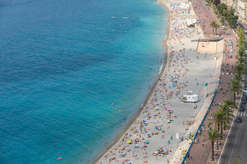Nice Beach and Marina Photo, Mediterranean Sea Villefranche-sur-Mer, France