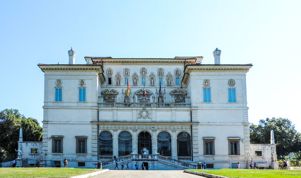 Rome, Italy, June 2017  - external view of the Galleria Villa Borghese (Borghese Gallery )