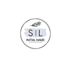 SL Hand drawn wedding monogram logo