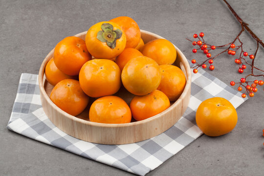 Plants, food, fruits, persimmons, sweet persimmons, autumn, seasonal fruits, hard persimmons, hard persimmons, brown, fruit,