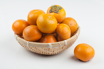 Plants, food, fruits, persimmons, sweet persimmons, autumn, seasonal fruits, hard persimmons, hard persimmons, brown, fruit,