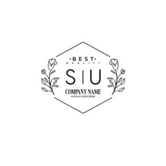 SU Hand drawn wedding monogram logo