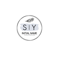 SY Hand drawn wedding monogram logo
