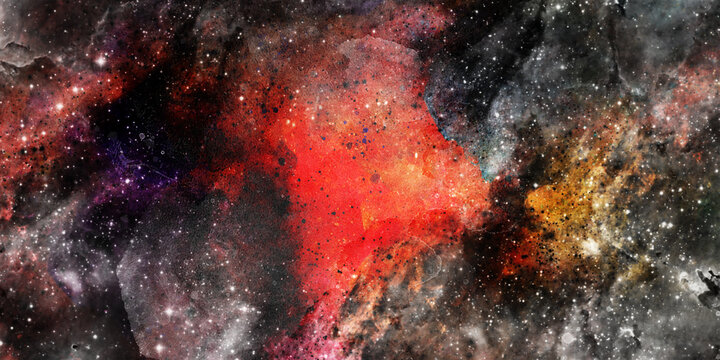 Nebula space. Elements of this image furnished by NASA,  Deep space art. Nebulas, galaxies and stars. Elements of this image
