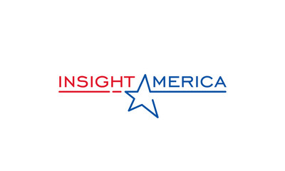 Fototapeta na wymiar vector illustration logo design for insight america with a star graphic as letter A in simple modern line style