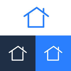 Fototapeta na wymiar House Icon Logo Outline