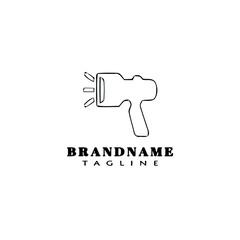 diving flashlight logo icon design template isolated illustration