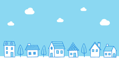 シンプルな街並み