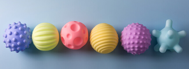 Sensory balls for kids, textured plastic multi ball set for babies and toddlers, colorful soft...