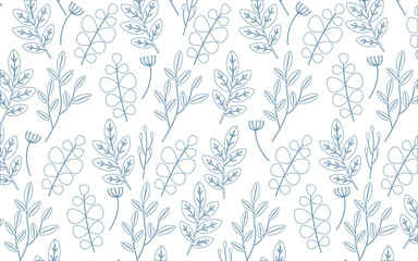 Fototapeta premium background with floral seamless pattern