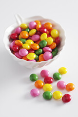 Colorful skittles candies